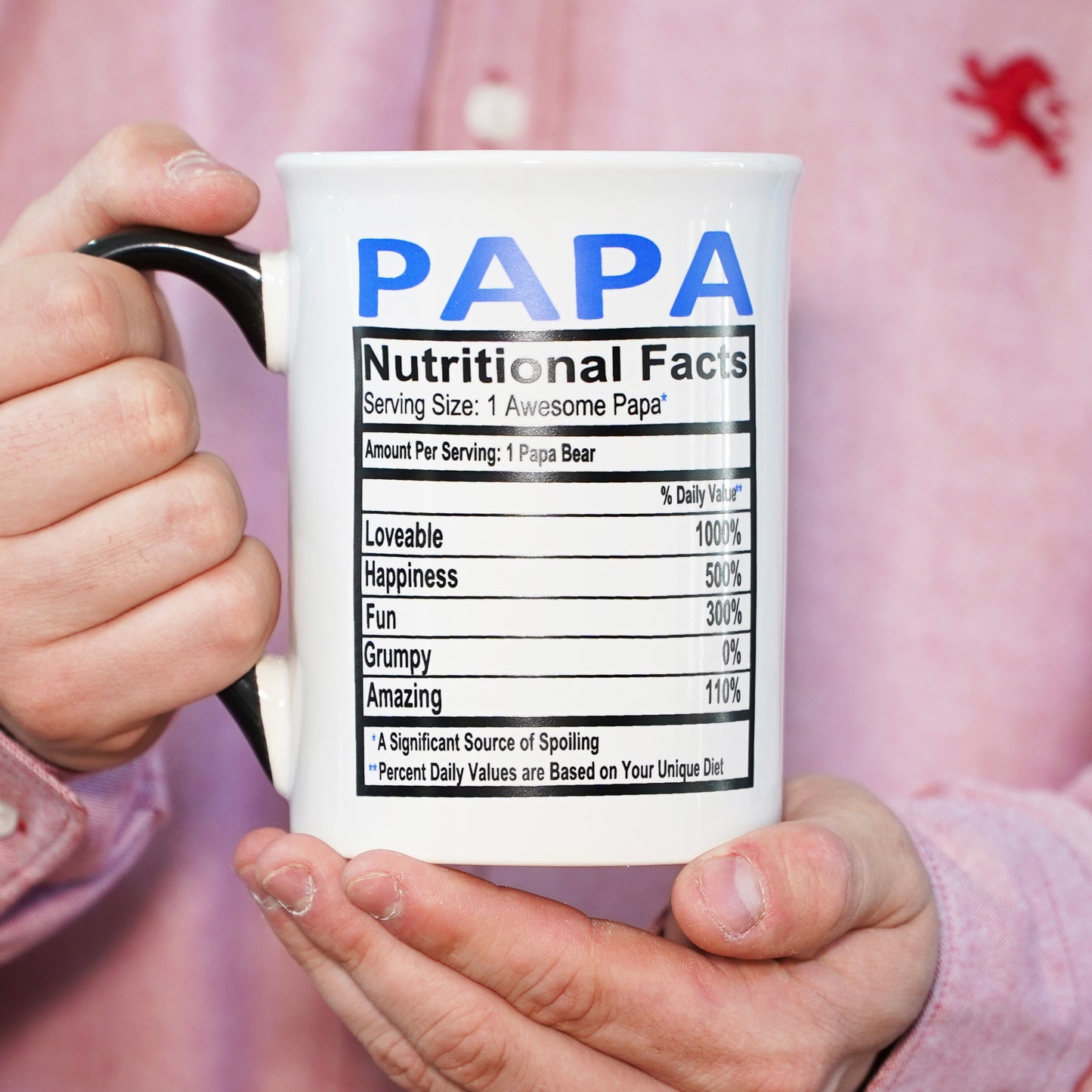 Papa Mug, Papa Coffee Mug for Papa, 16oz., 6" Multicolored