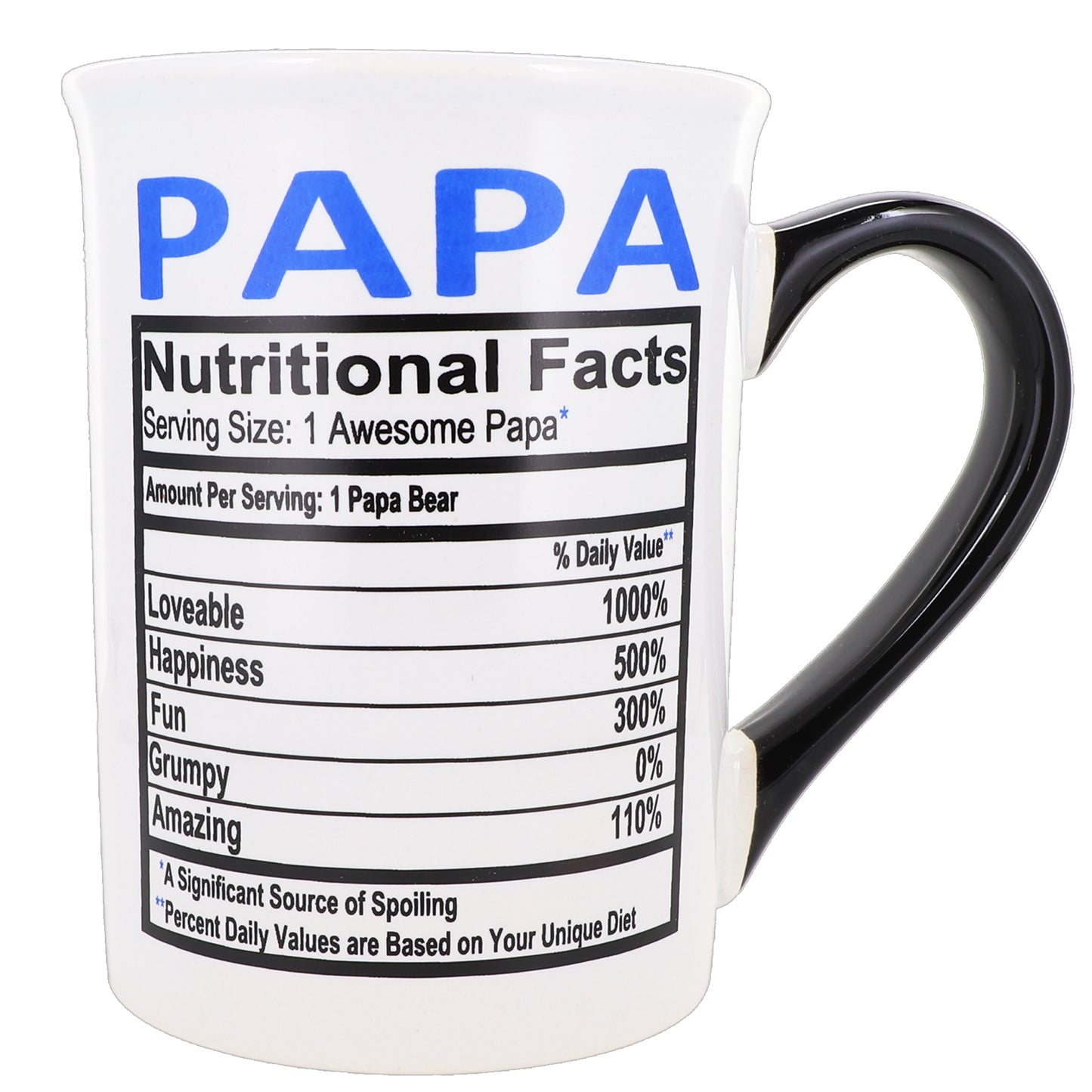 Papa Mug, Papa Coffee Mug for Papa, 16oz., 6" Multicolored