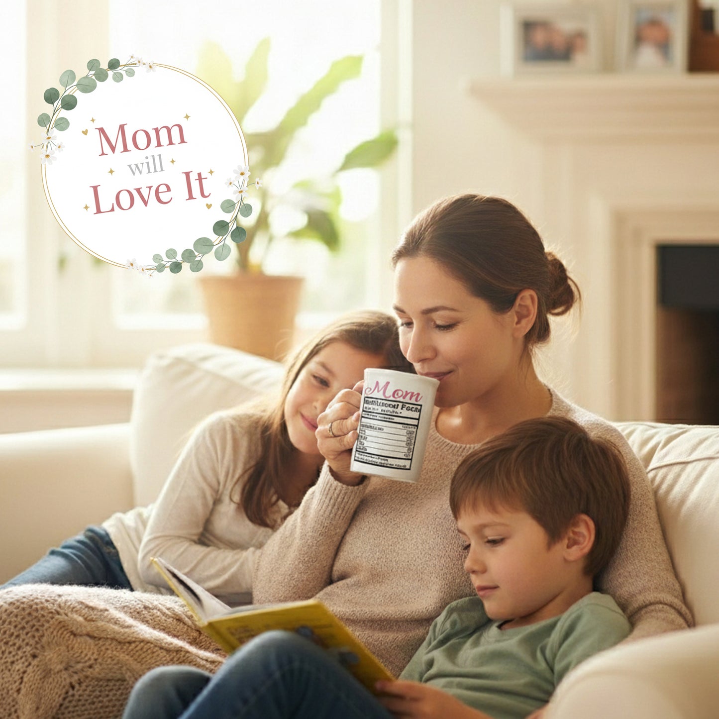 Cottage Creek Mugs | 16 Oz Ceramic Mom Coffee Mug | Large Coffee Cup for Women, Mother, Mama, Grandma | Birthday Gifts for Mom from Daughter | Christmas Mothers Day Gifts | Home Decor Cup