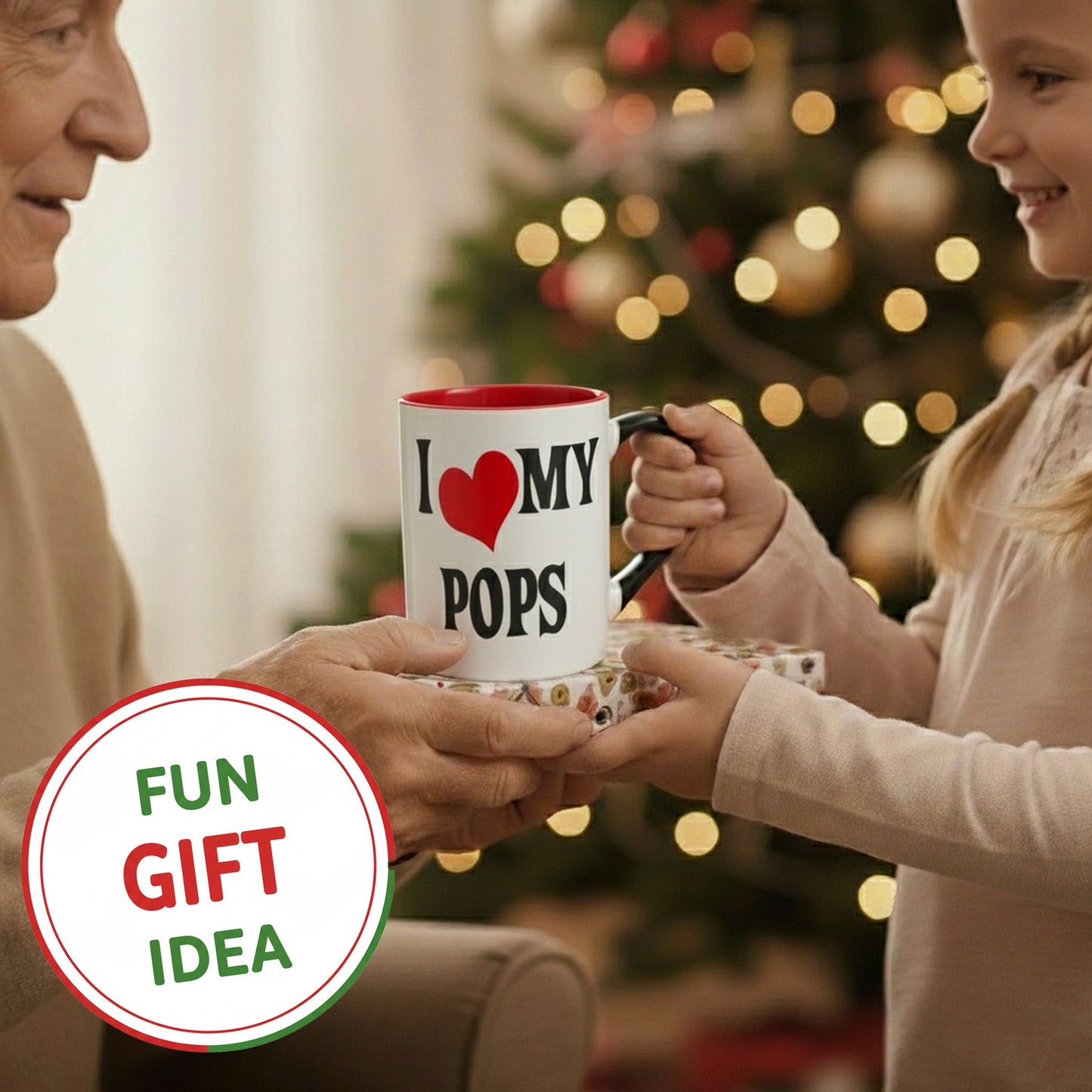 I Love My Pops Coffee Mug: 16oz Ceramic Grandpa Gift
