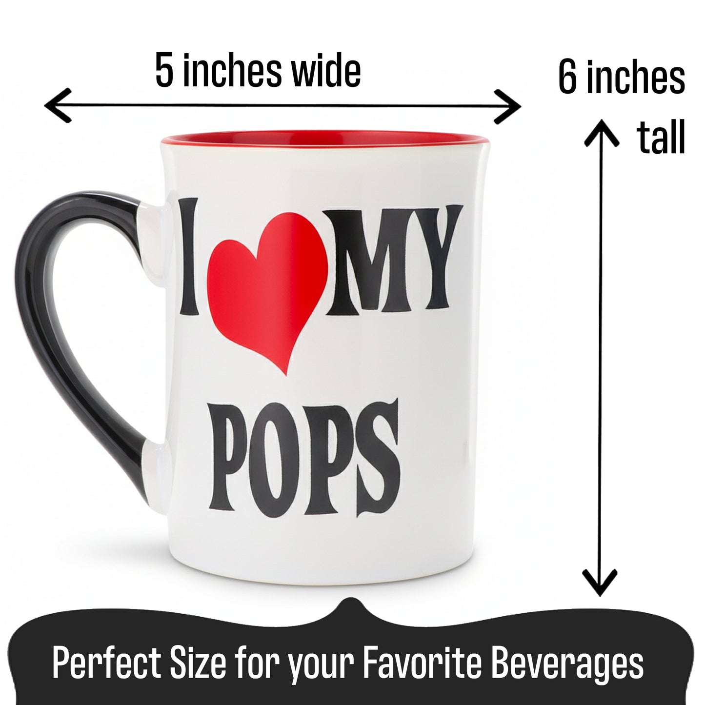 I Love My Pops Coffee Mug: 16oz Ceramic Grandpa Gift