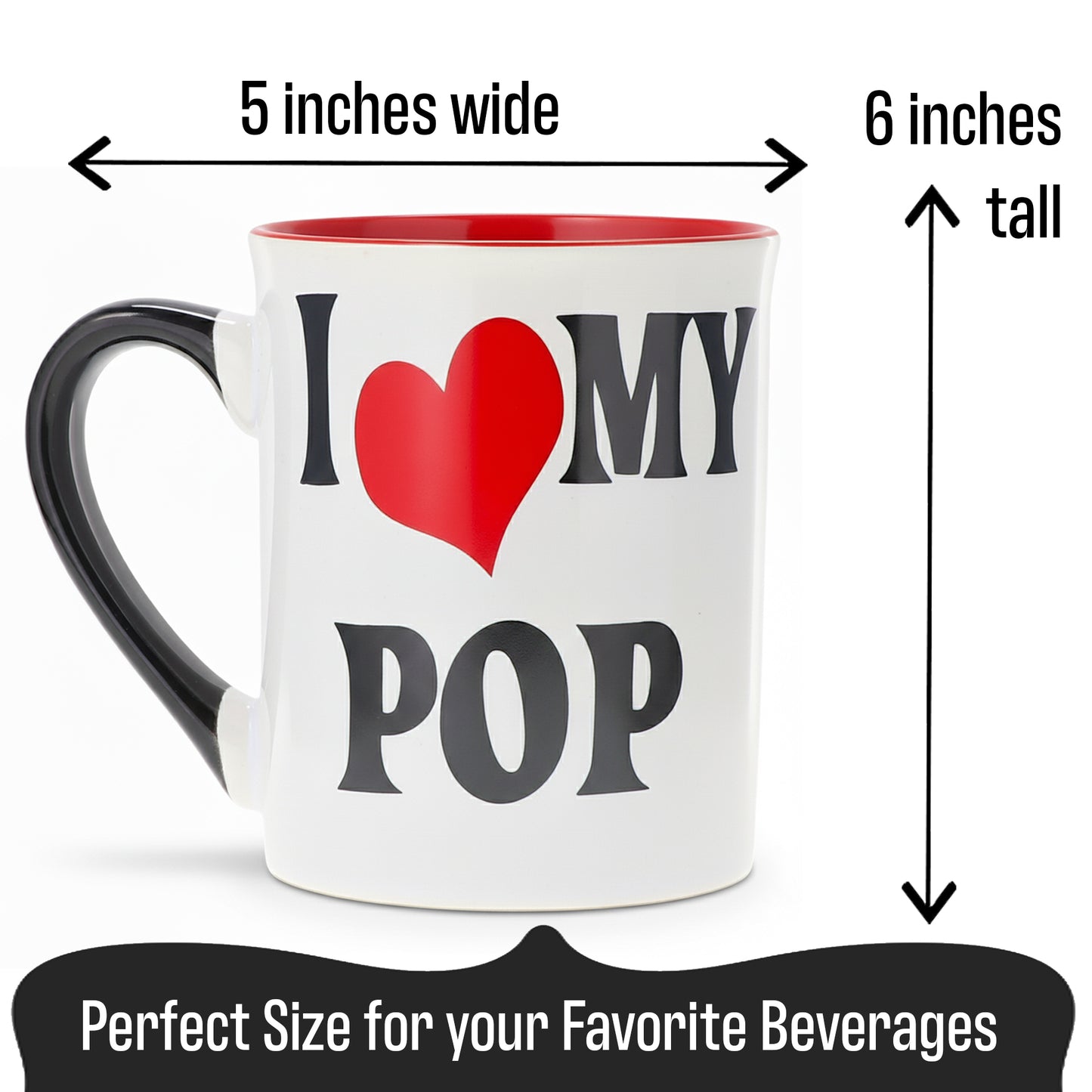 Cottage Creek Pop Mug | Pop Gifts | I Love My Pop Coffee Mug 16oz | Best Pop Ever