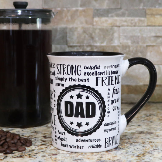 Dad Mug, 16oz. Ceramic Multicolored Dad Coffee Mug
