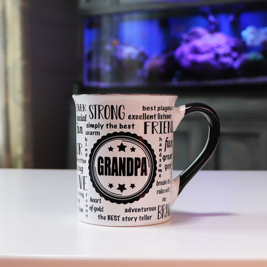 Cottage Creek Grandpa Mug, Ceramic 16oz. Multicolored 6" Grandpa Coffee Mug