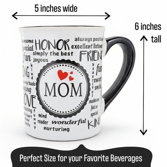 Cottage Creek Mugs | 16 Oz Ceramic Mom Coffee Mug | Large Coffee Cup for Women, Mother, Mama, Grandma | Birthday Gifts for Mom from Daughter | Christmas Mothers Day Gifts | Home Decor Cup
