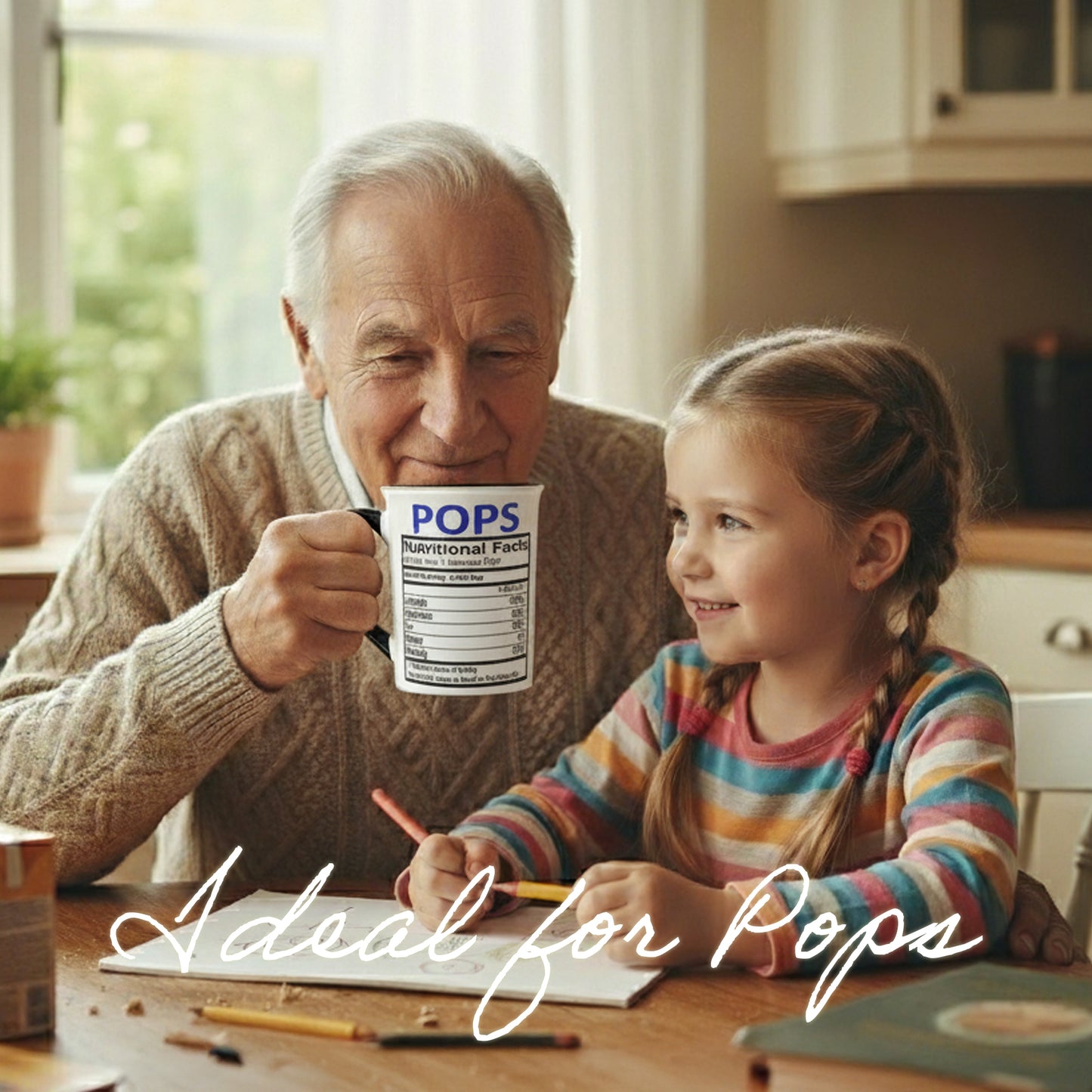 Cottage Creek Pops Mug, Pops Coffee Mug for Pops, 16oz., 6" Multicolored