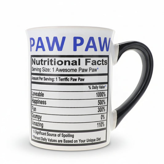 Cottage Creek Coffee Cup |  16oz. Large Ceramic Paw Paw Coffee Mug | Ideal Gift for Grandpa, Papa, and Dad for Father's Day, Birthday, or Christmas | Pawpaw Mug