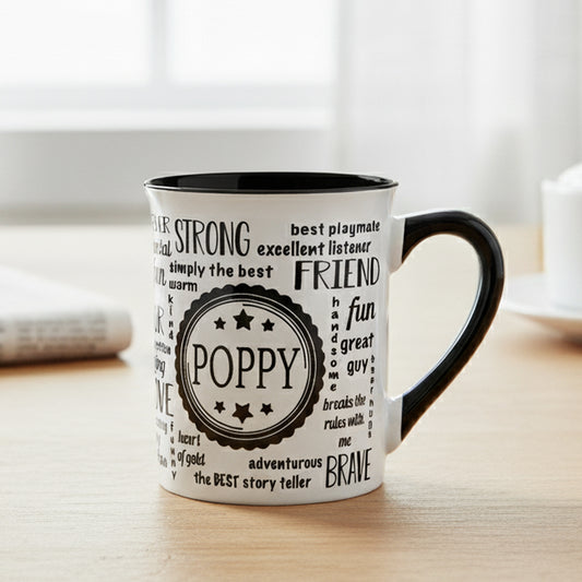 Cottage Creek Ceramic Coffee Cups |16oz. Large I Love My Poppy Mug | Ideal Gift for Grandpa, Papa, and Dad for Father's Day, Birthday, or Christmas | Poppy Coffee Mug for Home Decor, Kitchen Decor