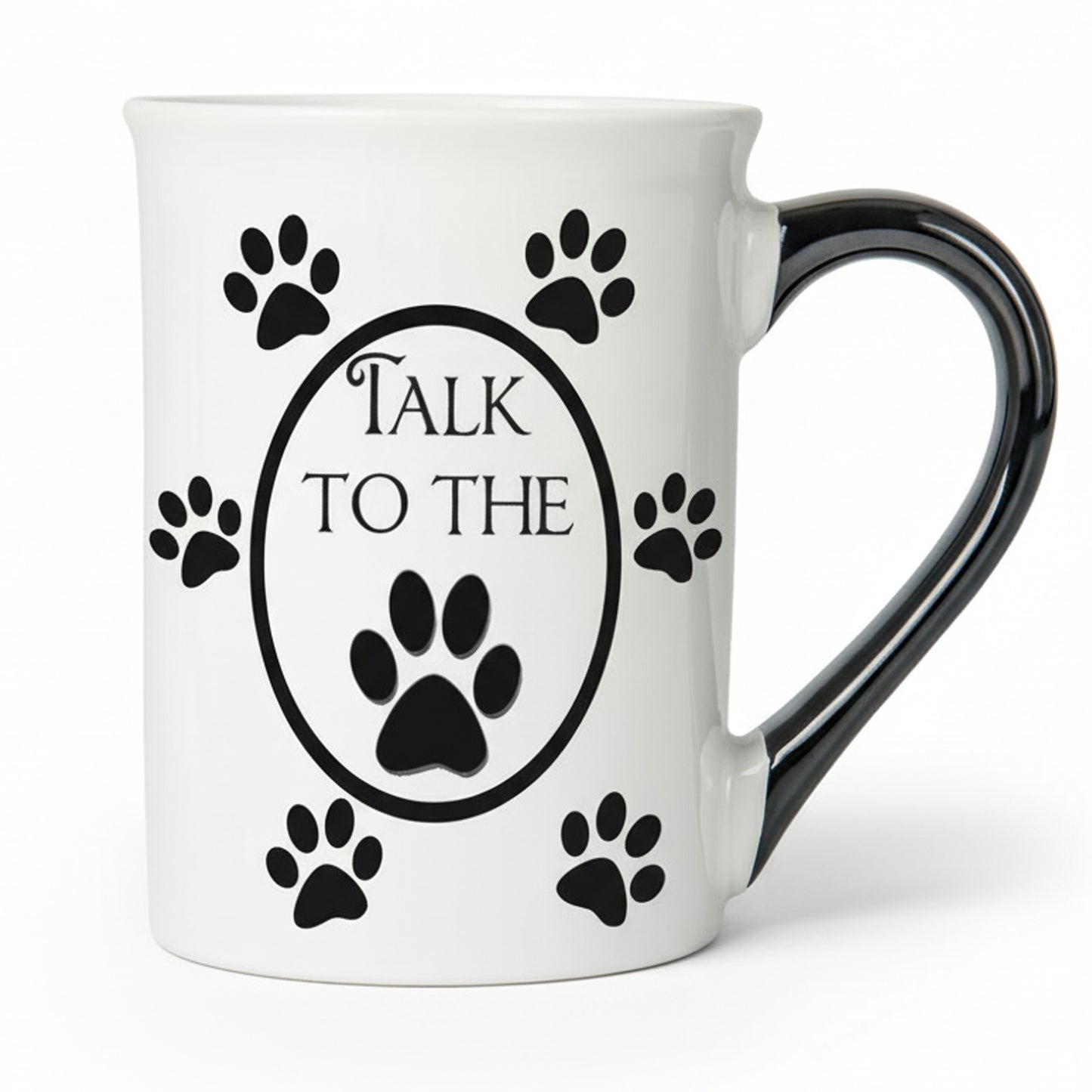 Cottage Creek Coffee Cups | Talk to the Paw 16oz Ceramic Coffee Mug | Ideal I Love My Dog Gifts for Women, Men | Funny Gifts for Mom, Dad, Girlfriend, Boyfriend