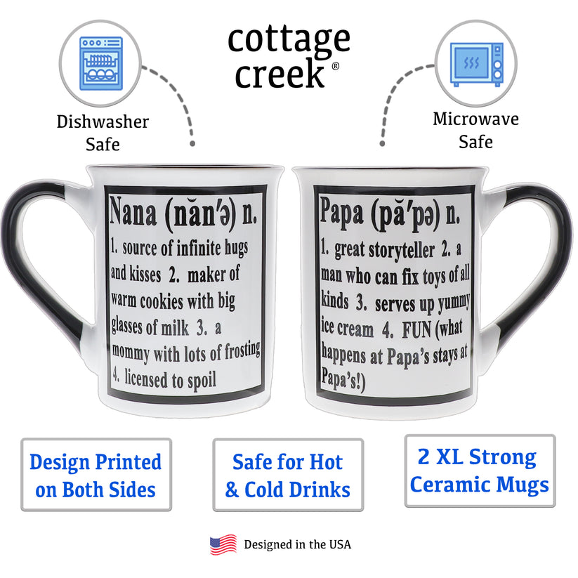 Cottage Creek Tazas – Taza de café grande de cerámica de