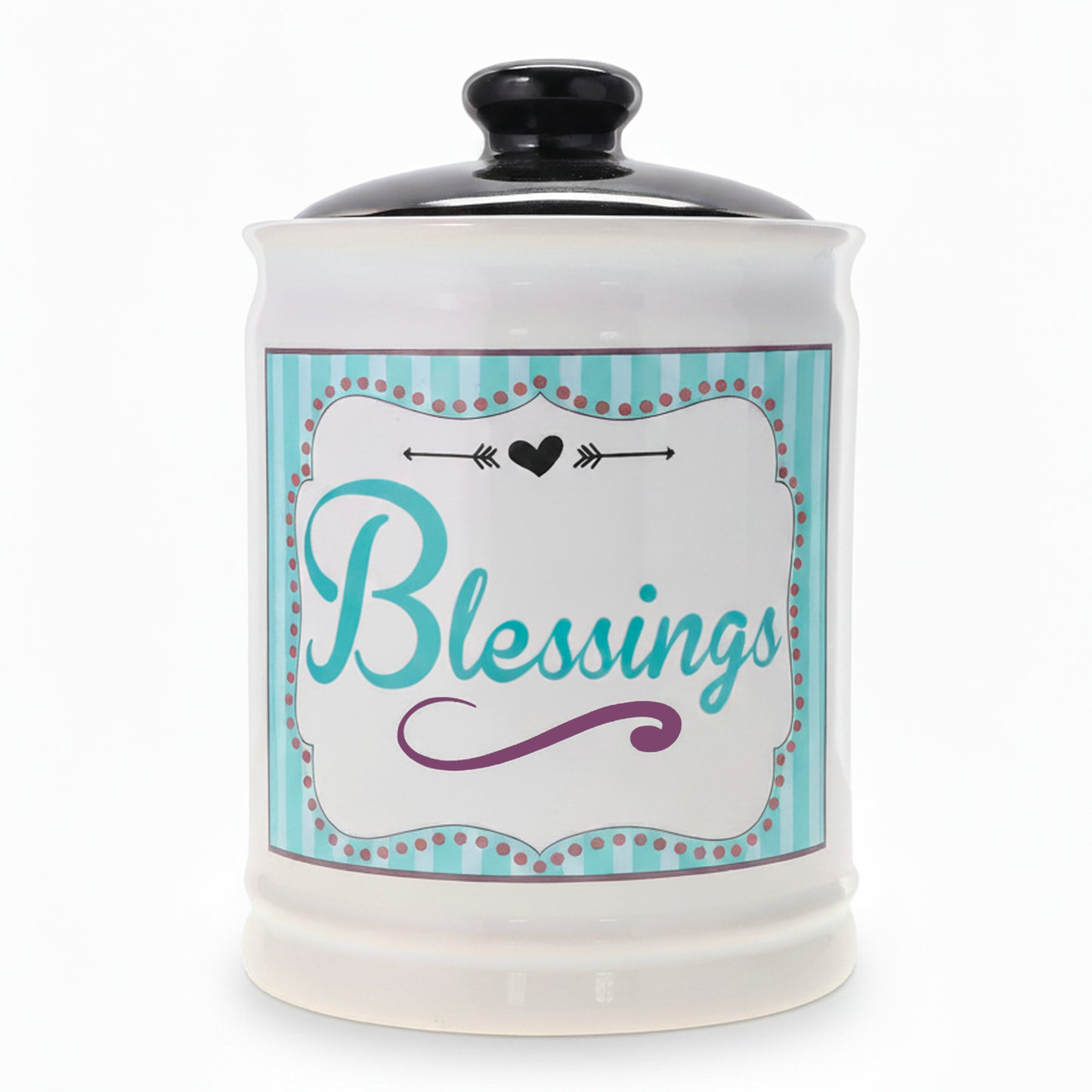 Cottage Creek Jars | Ceramic Blessings Jar, Gratitude Jar for Home Decor | Storage Container, Piggy Bank & Keepsake Box for Prayer Cards | Stocking Stuffers, Christmas Gifts for Women, Men, Friends