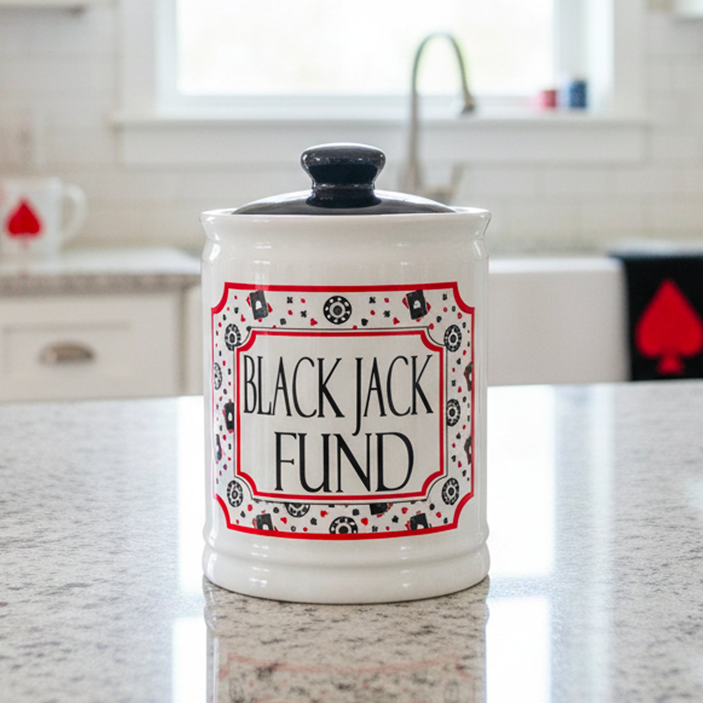 Cottage Creek Jars | Blackjack Fun Poker Money Piggy Bank, Slot Machine Coin Bank Casino Money Jar | Christmas Gifts for Women, Men, Friends | Gambling Gift Ideas for Poker Players and Casino Lovers