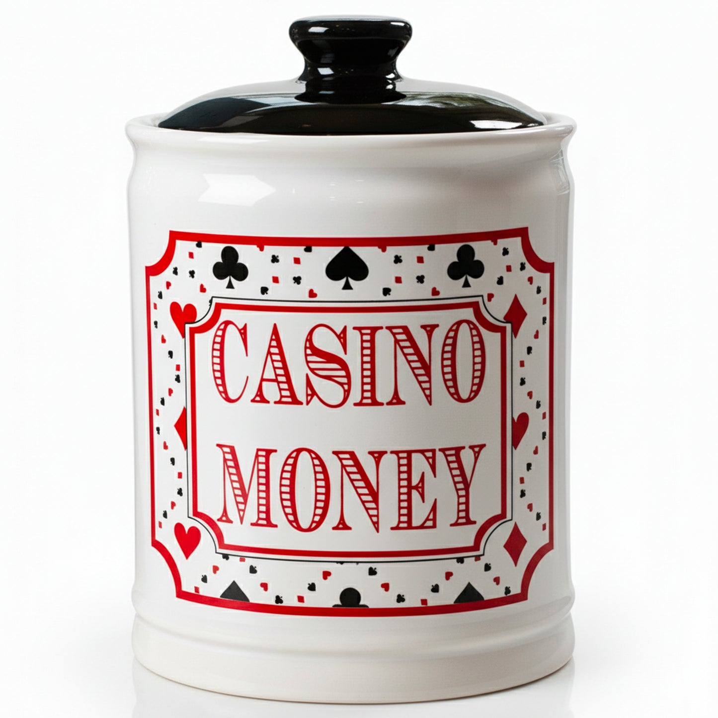 Cottage Creek Casino Money Jar - Premium Ceramic Slot Machine Piggy Bank | Handcrafted & Durable Money Jar for Gambling Fund, Vegas Themed Party Decor, and Fun Casino Gifts for Men & Women