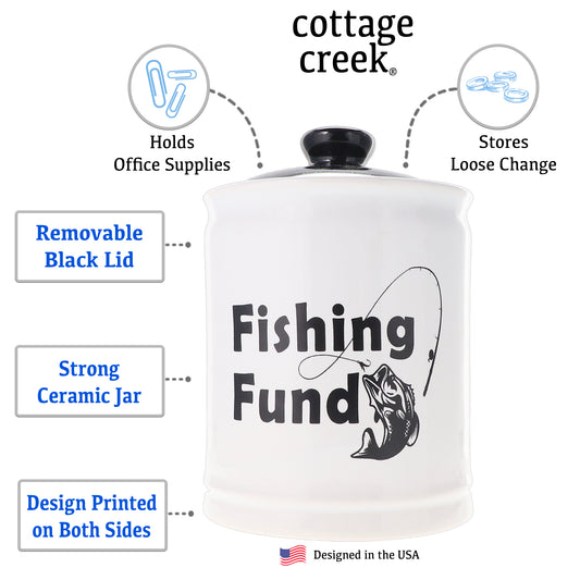 Fishing Fund Jar | Fishing Gifts | Fishing Accessories Piggy Bank | Fishing Gear