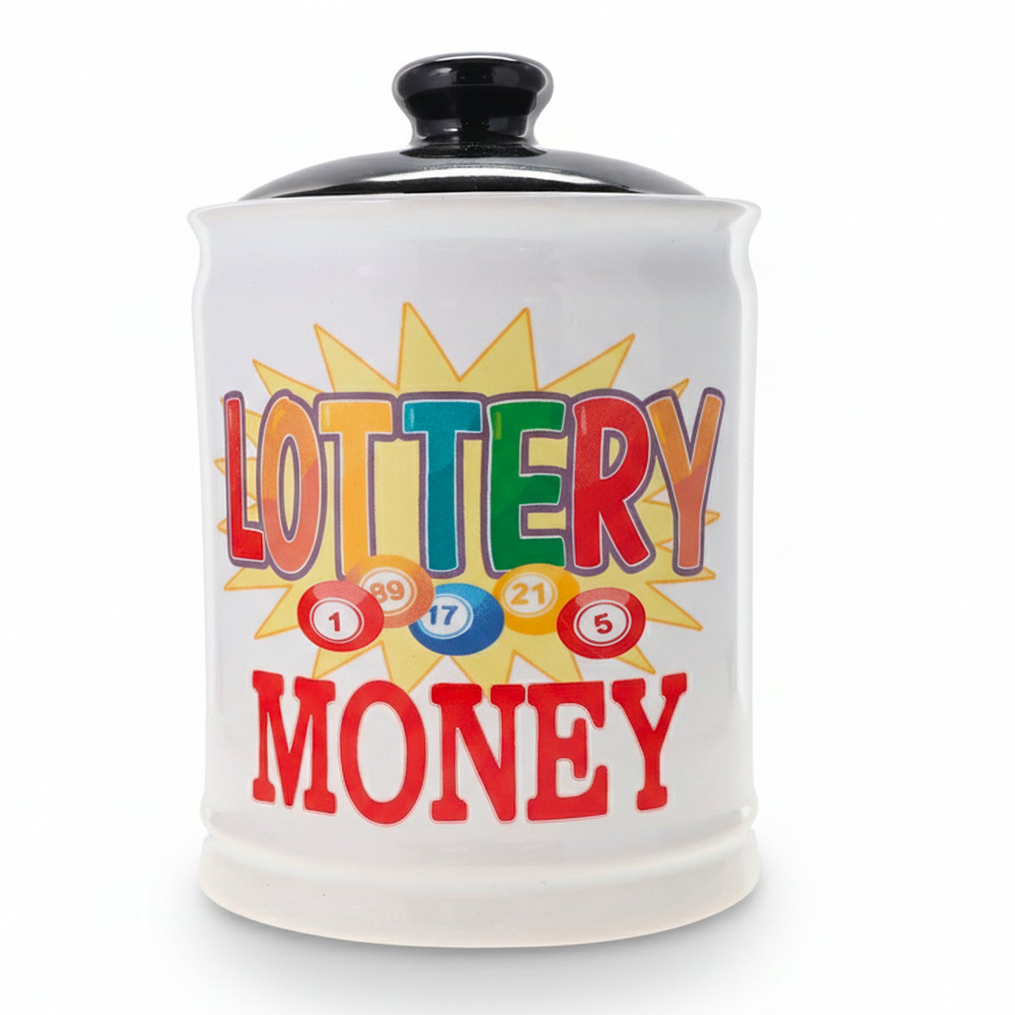 Cottage Creek Jars | Lottery Money Piggy Bank for Adults Storage Jar | Lottery Ticket Holder Ceramic Jar for Office & Home Decor | Lotto Gifts & Christmas Gifts for Women, Men, Grandparents, Friends