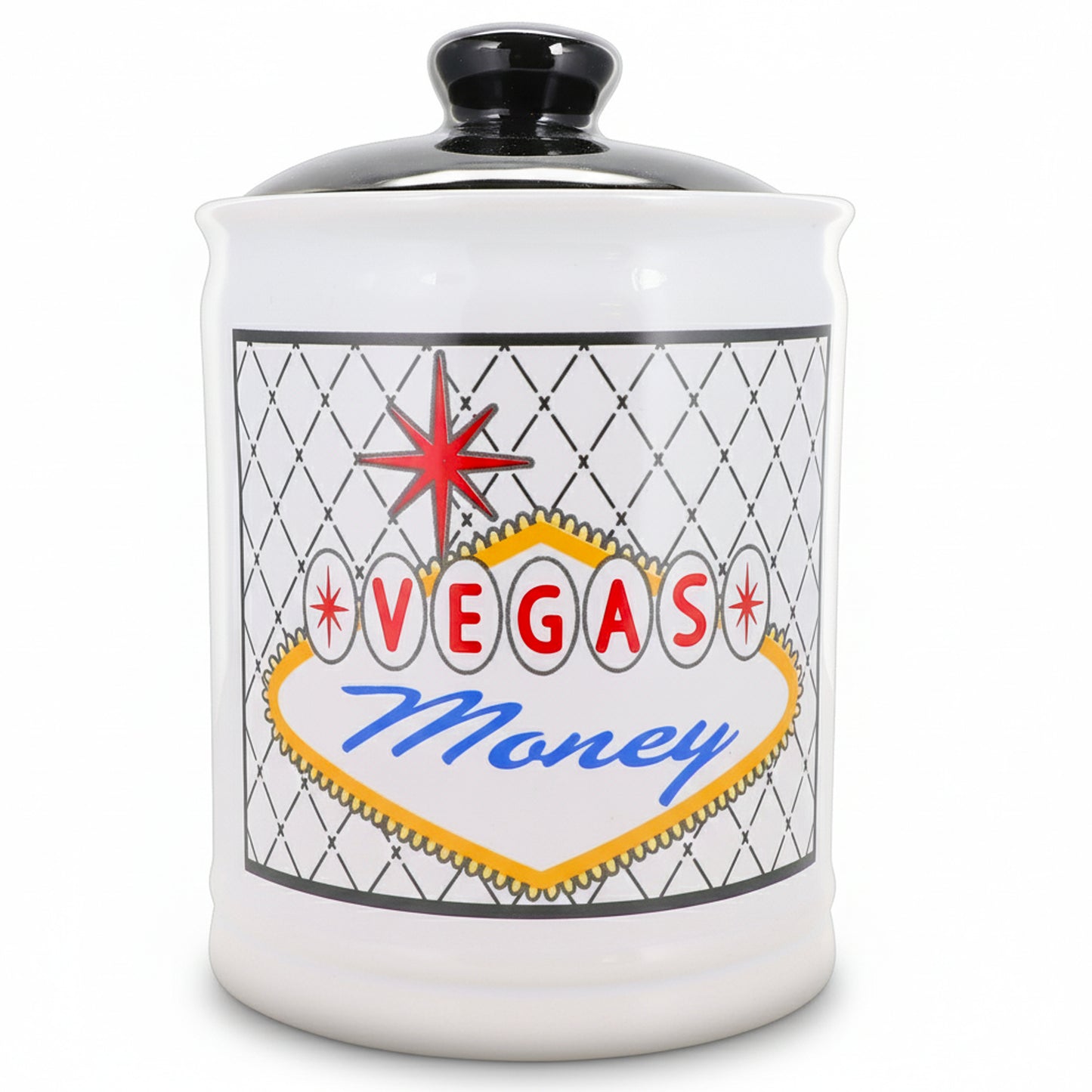 Cottage Creek Vegas Money Casino Money Jar | Las Vegas Casino Piggy Bank | Fun Home Decor Slot Machine Gifts for Men and Women | Ideal Birthday, White Elephant, and Christmas Gift for Las Vegas Lovers