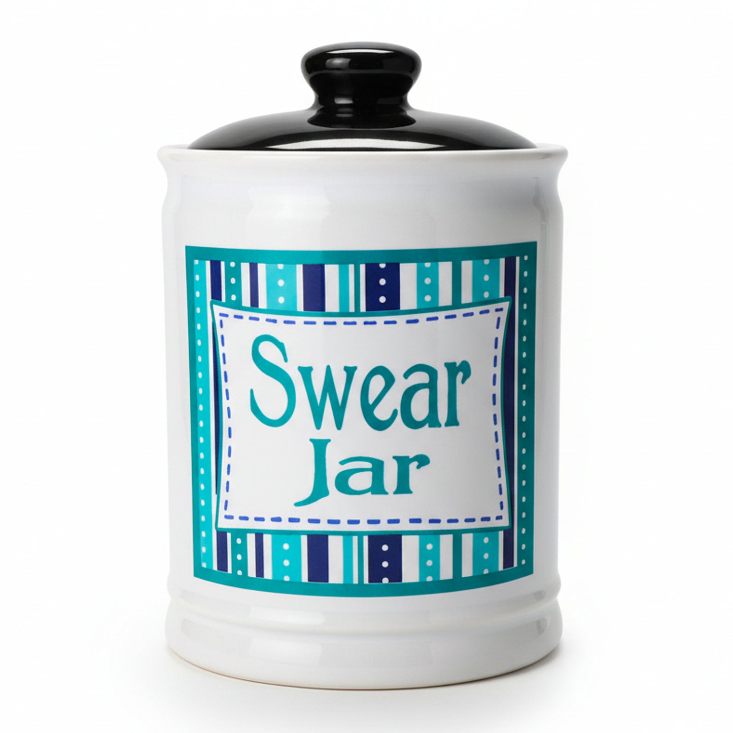 Cottage Creek Ceramic Swear Jar | 6-Inch Swearing Jar Piggy Bank | Unique Desk Decor for Home, Office, & Kitchen Counter | Perfect for Birthday, White Elephant & Christmas Gifts for Men & Women