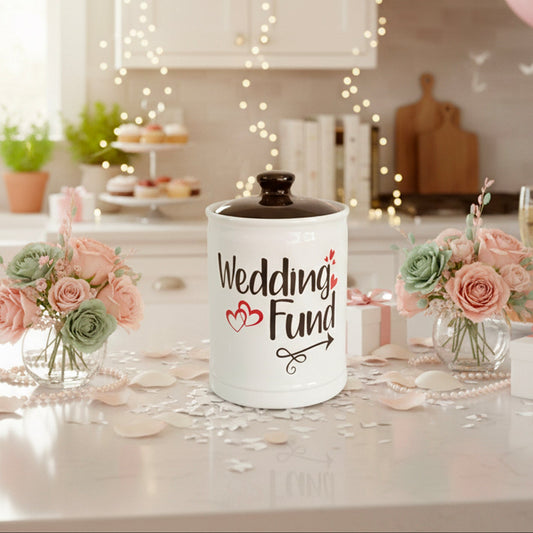 Cottage Creek Jars | Wedding Fund Piggy Bank | Stocking Stuffers & Gifts for Women, Men, Couples | Christmas, Engagement & Bridal Shower Gifts for Bride and Groom | Kitchen &  Home Decor Money Jar