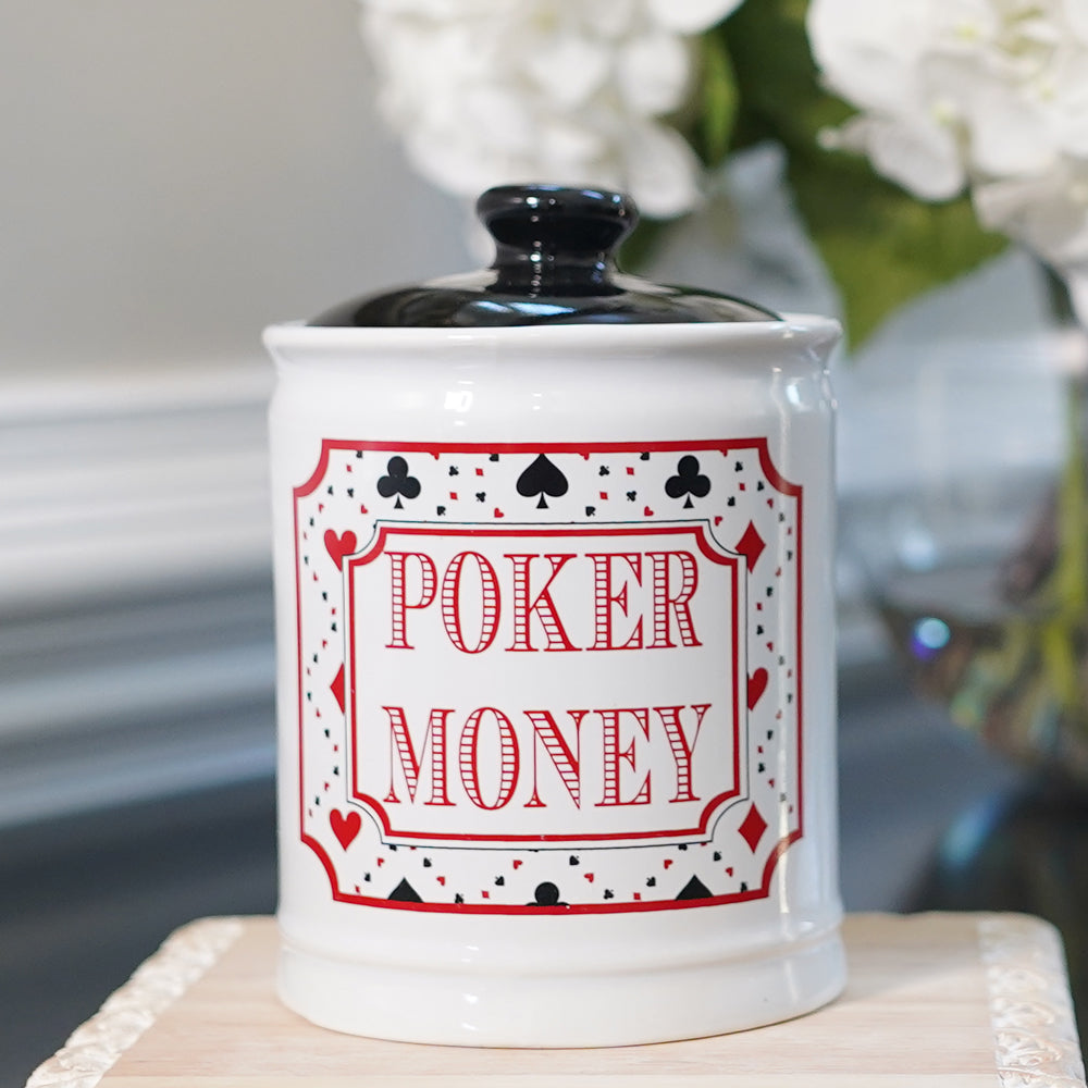 Poker Money Jar, Poker Piggy Bank for Poker Players