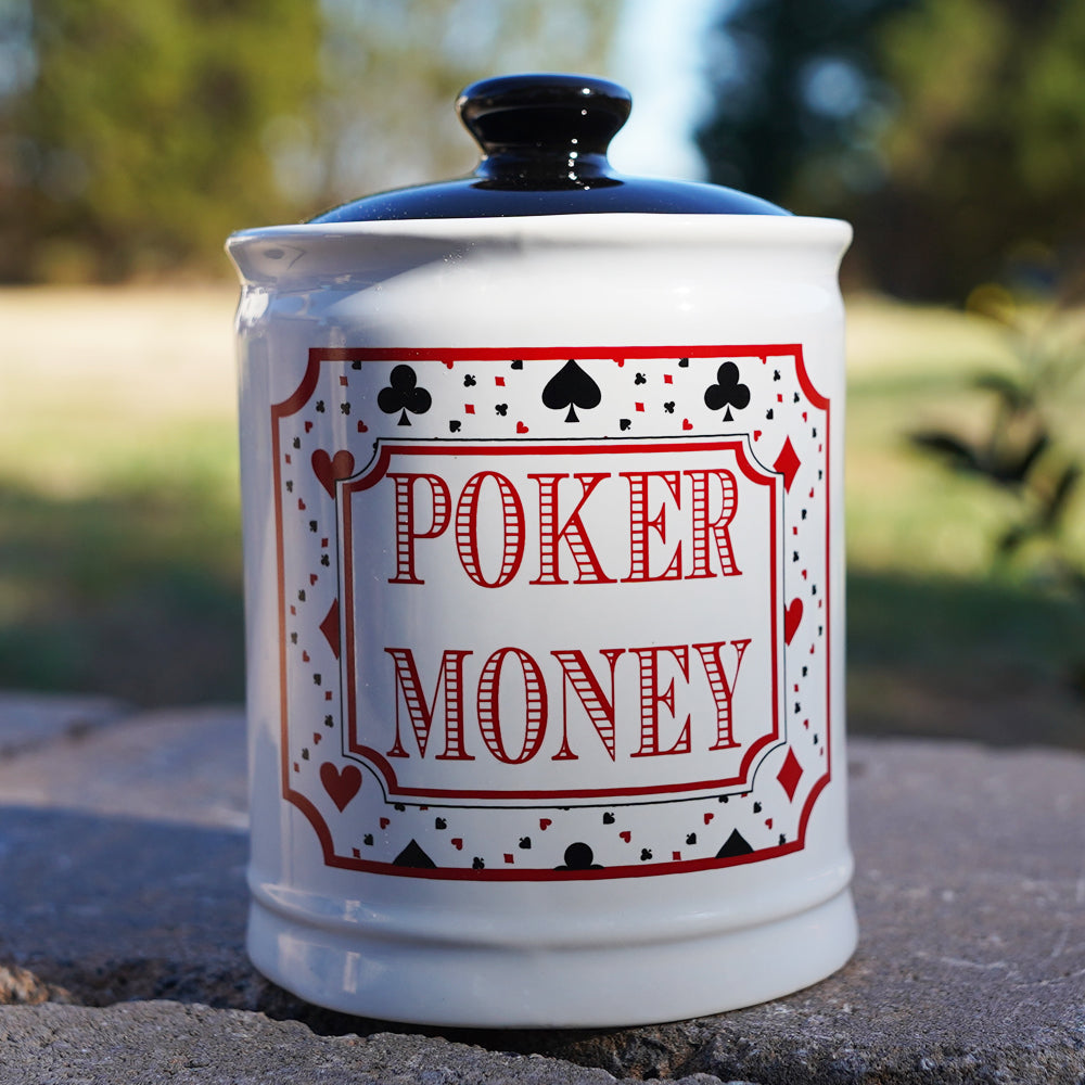 Poker Money Jar, Poker Piggy Bank for Poker Players