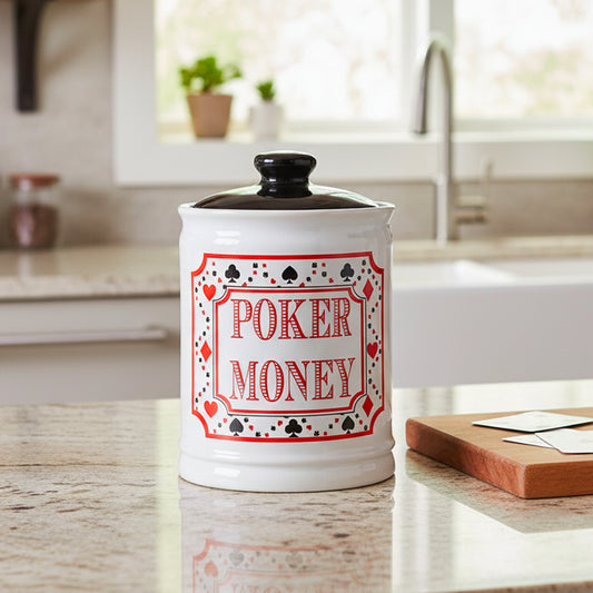 Cottage Creek Jars | Poker Money Piggy Bank, Ceramic Slot Machine Coin Bank Casino Money Jar | Christmas Gifts for Women, Men, Friends | Gambling Gift Ideas for Poker Players and Casino Lovers