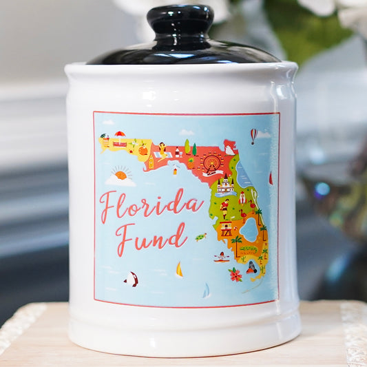 Florida Fund Piggy Bank, Vacation Fund Bank, Florida Gifts