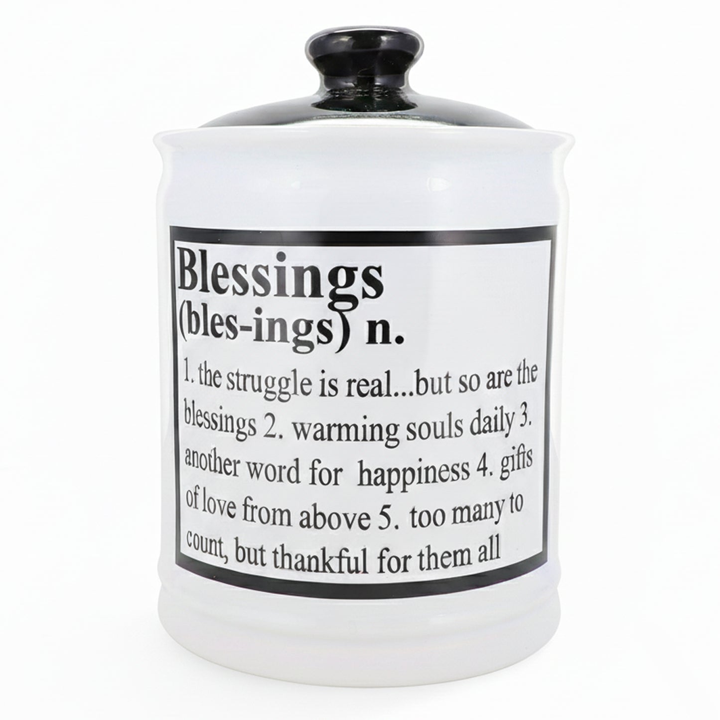 Cottage Creek Jars | Ceramic Blessings Jar, Gratitude Jar for Home Decor | Storage Container, Piggy Bank & Keepsake Box for Prayer Cards | Stocking Stuffers, Christmas Gifts for Women, Men, Friends