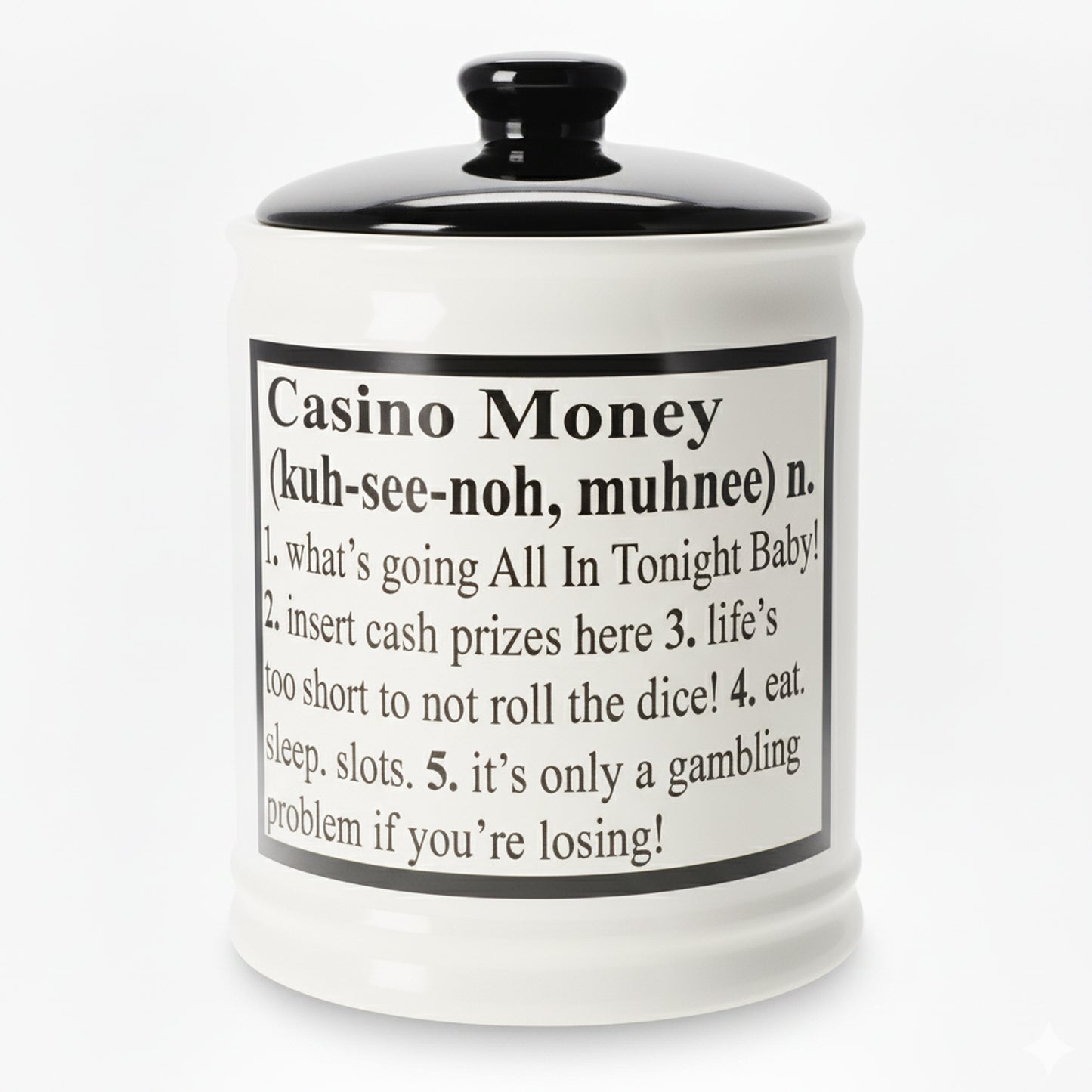 Cottage Creek Casino Money Slot Machine Piggy Bank, Ceramic Gambling Jar, Vegas Themed Gifts for Gamblers, Men, Women, Birthday, Christmas & White Elephant Parties, Casino Decor for Home & Office