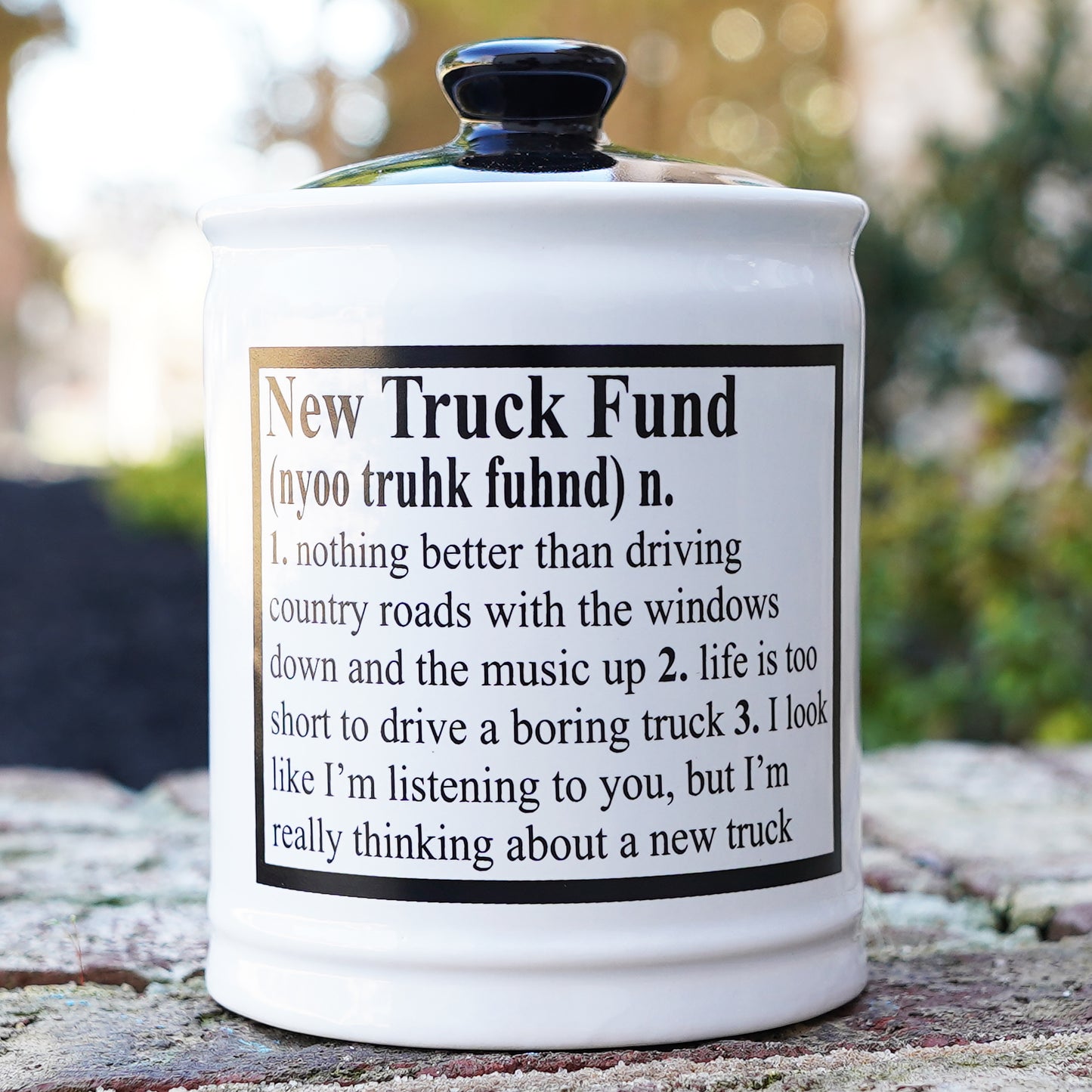 New Truck Fund Piggy Bank, Multicolored, Ceramic, 6" Truck Money Bank