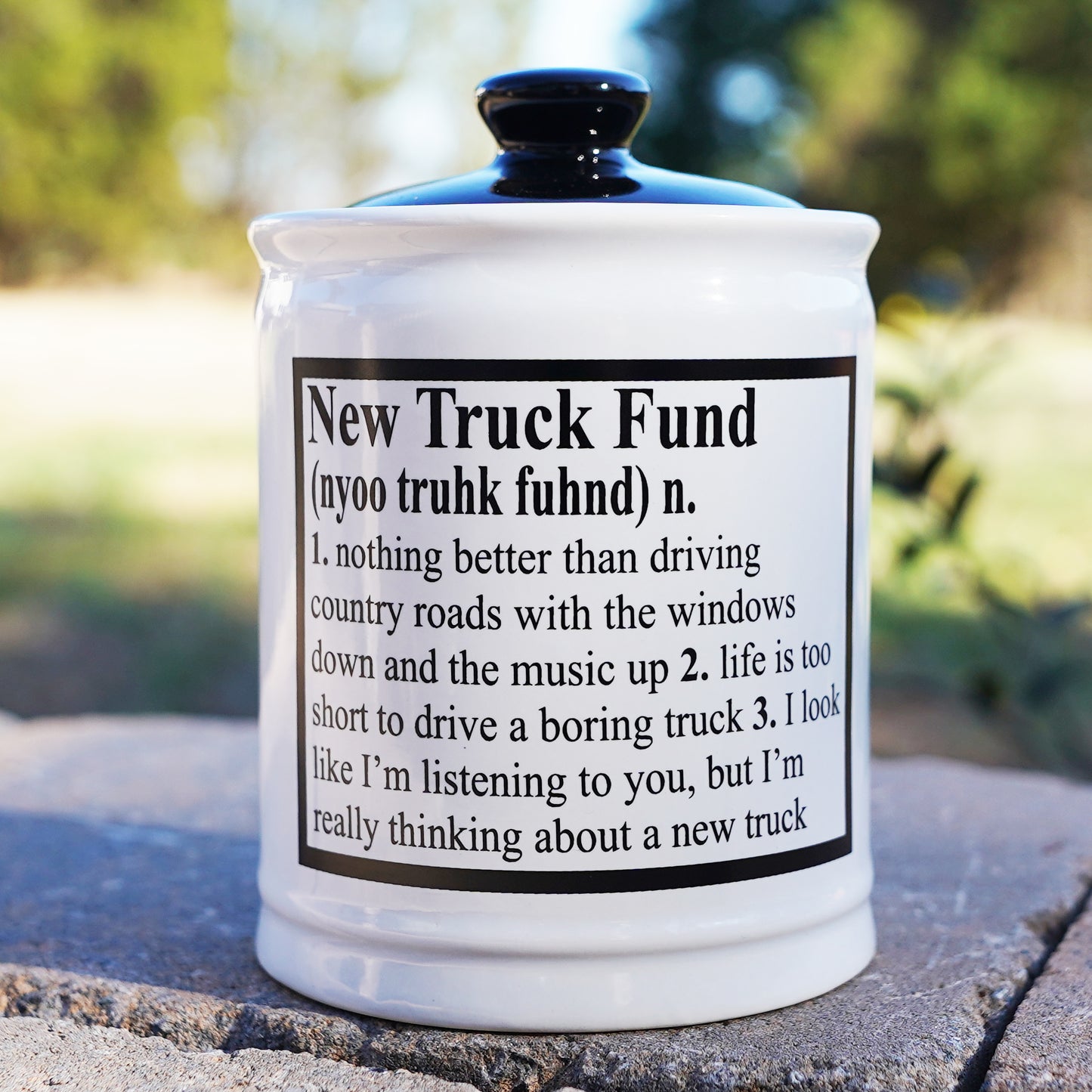 New Truck Fund Piggy Bank, Multicolored, Ceramic, 6" Truck Money Bank