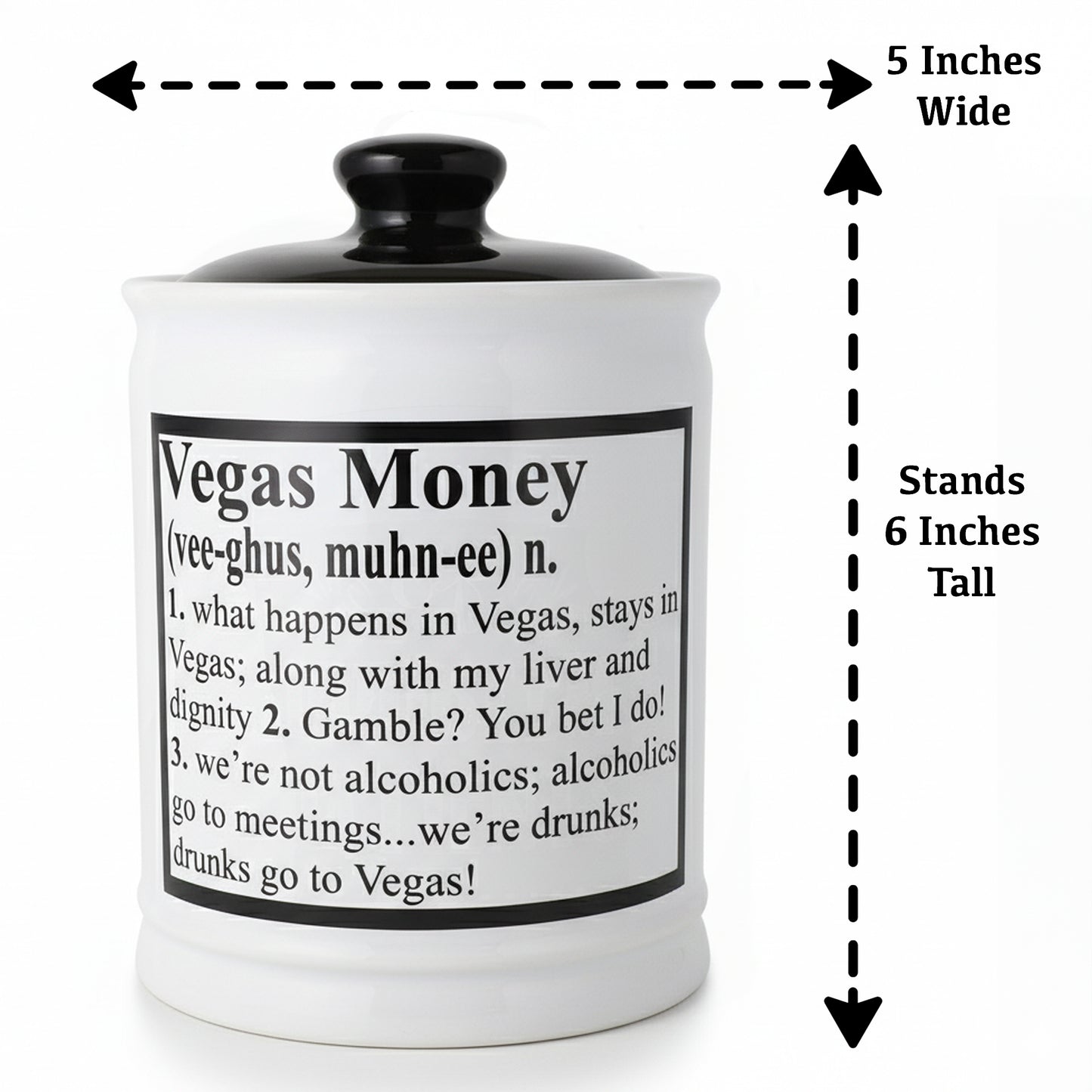 Cottage Creek Vegas Money Casino Money Jar | Definition Las Vegas Casino Piggy Bank | Fun Home Decor Slot Machine Gifts for Men and Women | Ideal Birthday, White Elephant, and Christmas Gift for Las Vegas Lovers