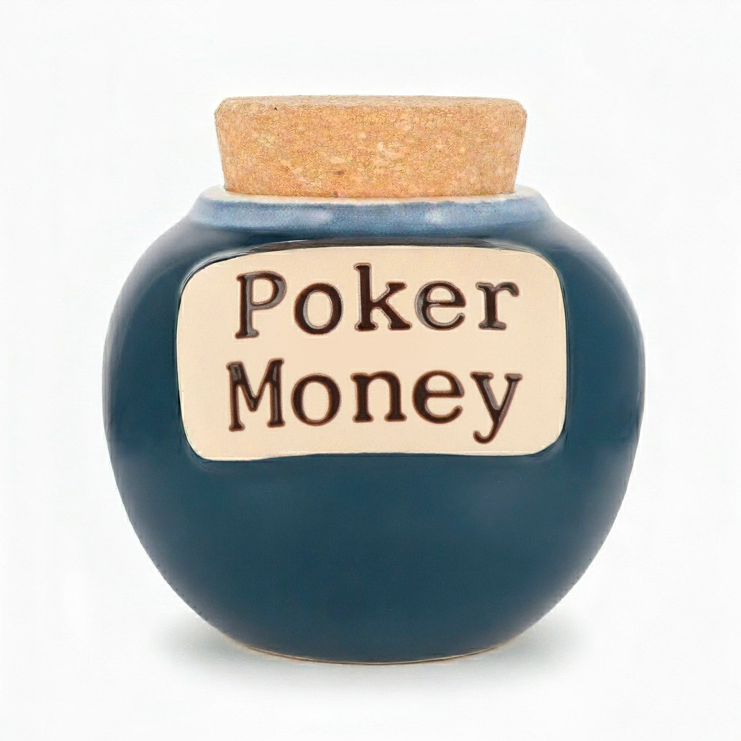 Cottage Creek Jars | Poker Money Piggy Bank Casino Jar, Blue Ceramic Slot Machine Coin Bank | Christmas Gifts for Women, Men, Friends | Gambling Gift Ideas for Poker Players and Casino Lovers