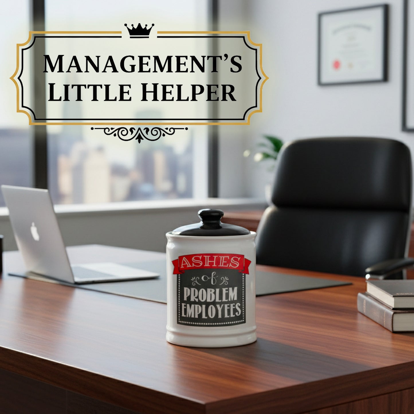 Cottage Creek Jars | Ashes of Problem Employees Jar | Ceramic Adult Piggy Bank, Coin Bank, Funny Candy Jar for Home & Desk Decor | Fun Christmas & Birthday Gifts for Women, Men, Boss, Coworkers