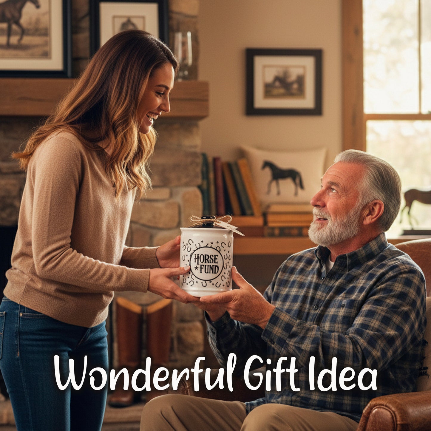 Cottage Creek Jars | Horse Fund Piggy Bank | Ceramic Money Jar Storage Container for Adults & Kids | Christmas Gifts & Horse Gifts for Girls, Women, Men, Cowboys & Cowgirls | Home Decor Savings Bank