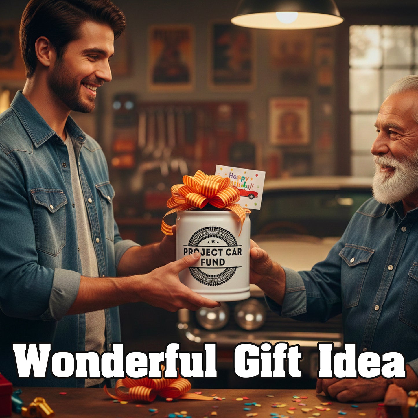 Cottage Creek Jars | Project Car Fund Piggy Bank | Car Accessories Ceramic Jar for Office & Home Decor | Stocking Stuffers & Christmas Gifts for Men, Teens, Women, Friends