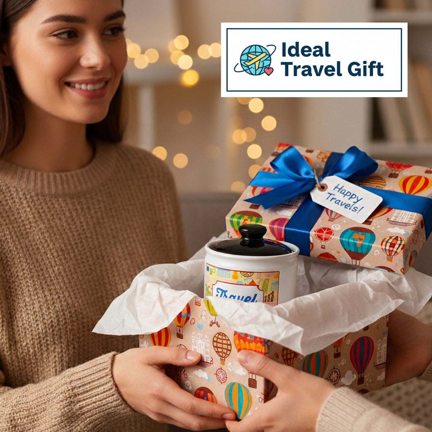 Cottage Creek Jars | Travel Piggy Bank - Ceramic Travel Essentials Money Jar | Ideal Birthday Gifts for Women, Mom, Dad | Road Trip, Cruise, Beach, Vacation Accessories Savings Bank