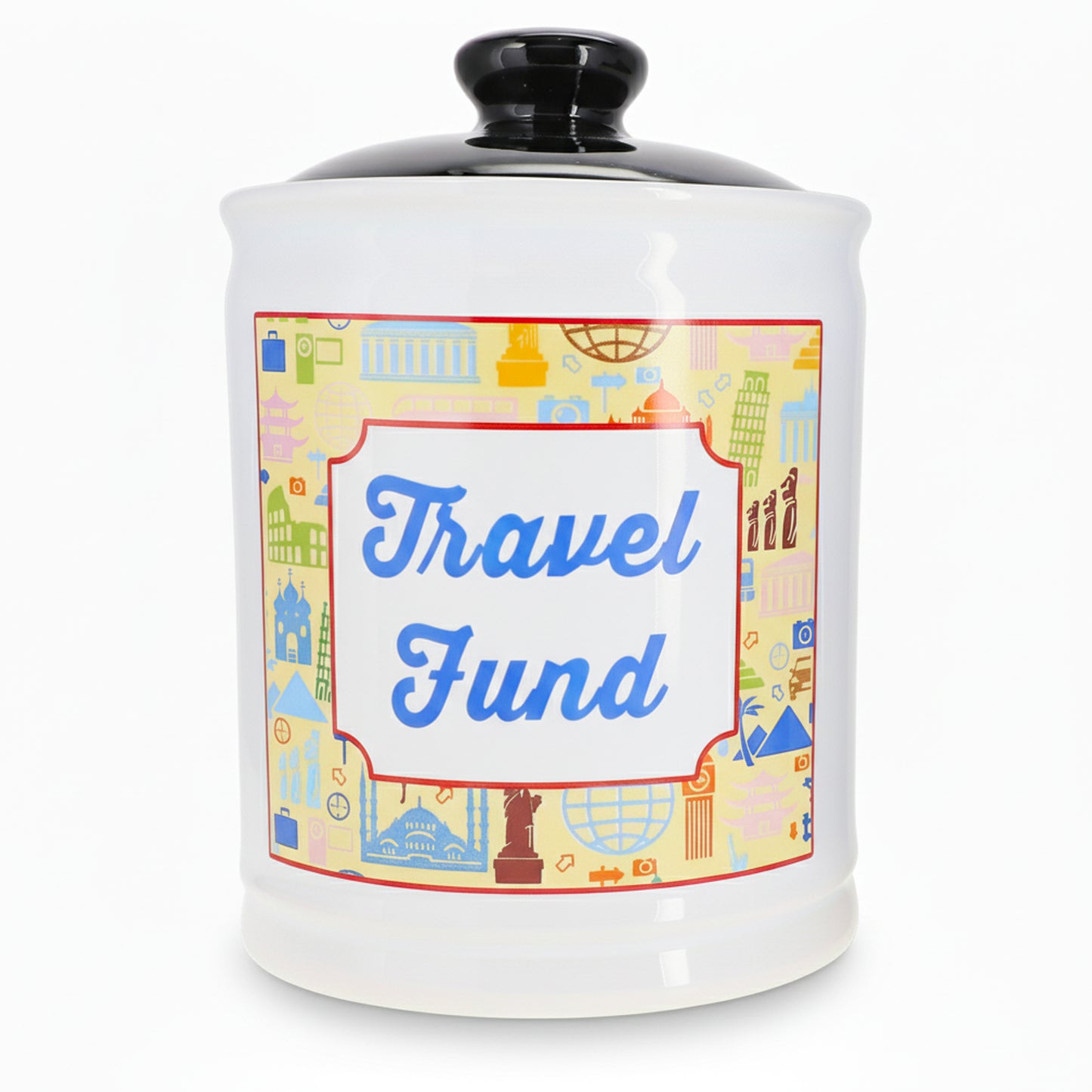 Cottage Creek Jars | Travel Piggy Bank - Ceramic Travel Essentials Money Jar | Ideal Birthday Gifts for Women, Mom, Dad | Road Trip, Cruise, Beach, Vacation Accessories Savings Bank