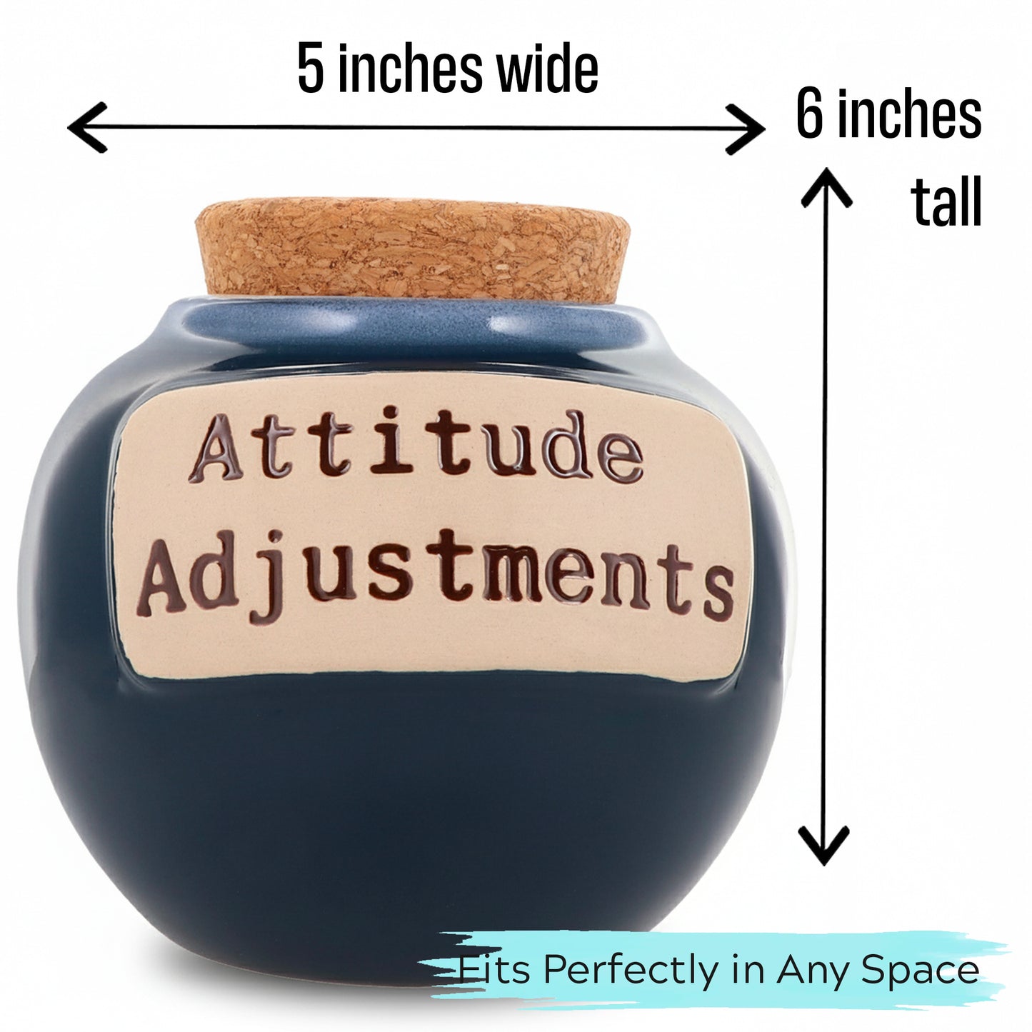 Cottage Creek Jars | Attitude Adjustments Money Bank, Funny Candy Jar for Office Desk | Ideal Room Decor Piggy Bank & Decorative Storage Container | Birthday Gifts for Women, Funny Gifts for Men