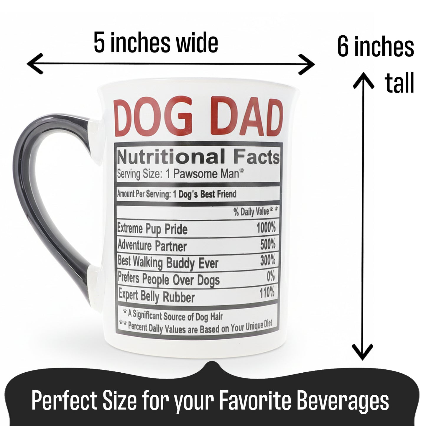 Cottage Creek Coffee Cups | Dog Dad 16oz Ceramic Coffee Mug | Ideal I Love My Dog Gifts for Women, Men | Funny Gifts for Mom, Dad, Girlfriend, Boyfriend