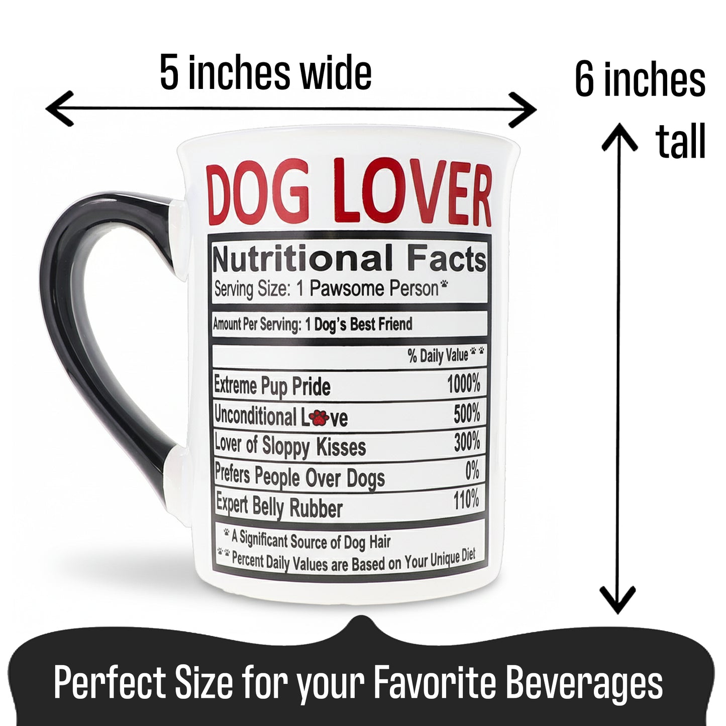 Cottage Creek Coffee Cups | Dog Lover 16oz Ceramic Coffee Mug | Ideal I Love My Dog Gifts for Women, Men | Funny Gifts for Mom, Dad, Girlfriend, Boyfriend