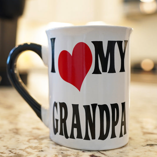 Cottage Creek I Love My Grandpa Mug, Grandpa Coffee Mug for Grandpa, 16oz., 6" Multicolored