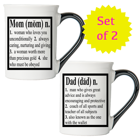 Cottage Creek Mom and Dad Mugs, Set of Two Coffee Mugs for Parents Cottage Creek Gifts