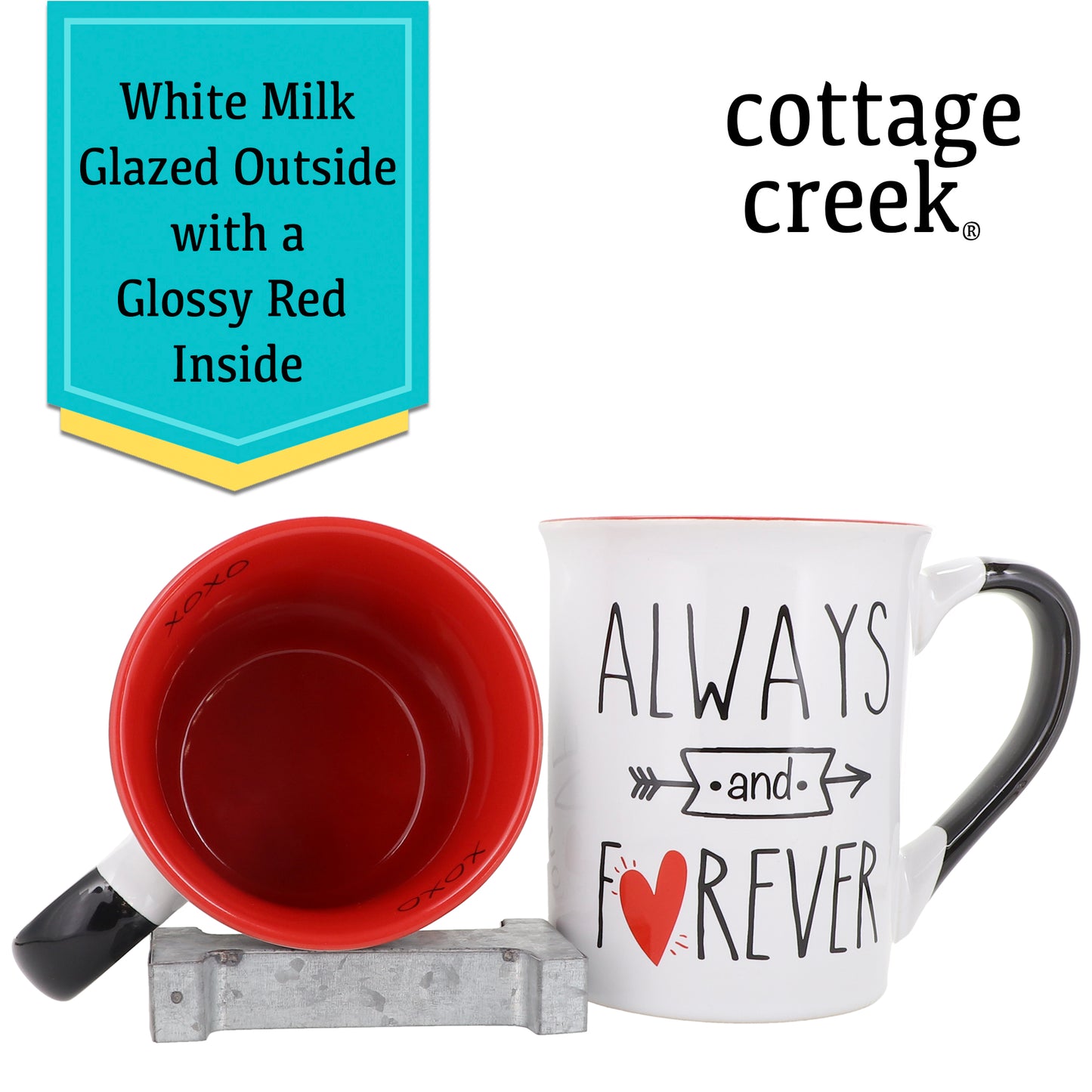 Cottage Creek I Love You, Always and Forever Mugs, Set of Two I Love You Coffee Mugs, Couples Gifts