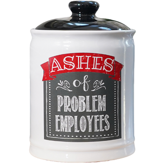 Cottage Creek Ashes of Problem Employees Piggy Bank, Candy Jar, 6" Multicolored