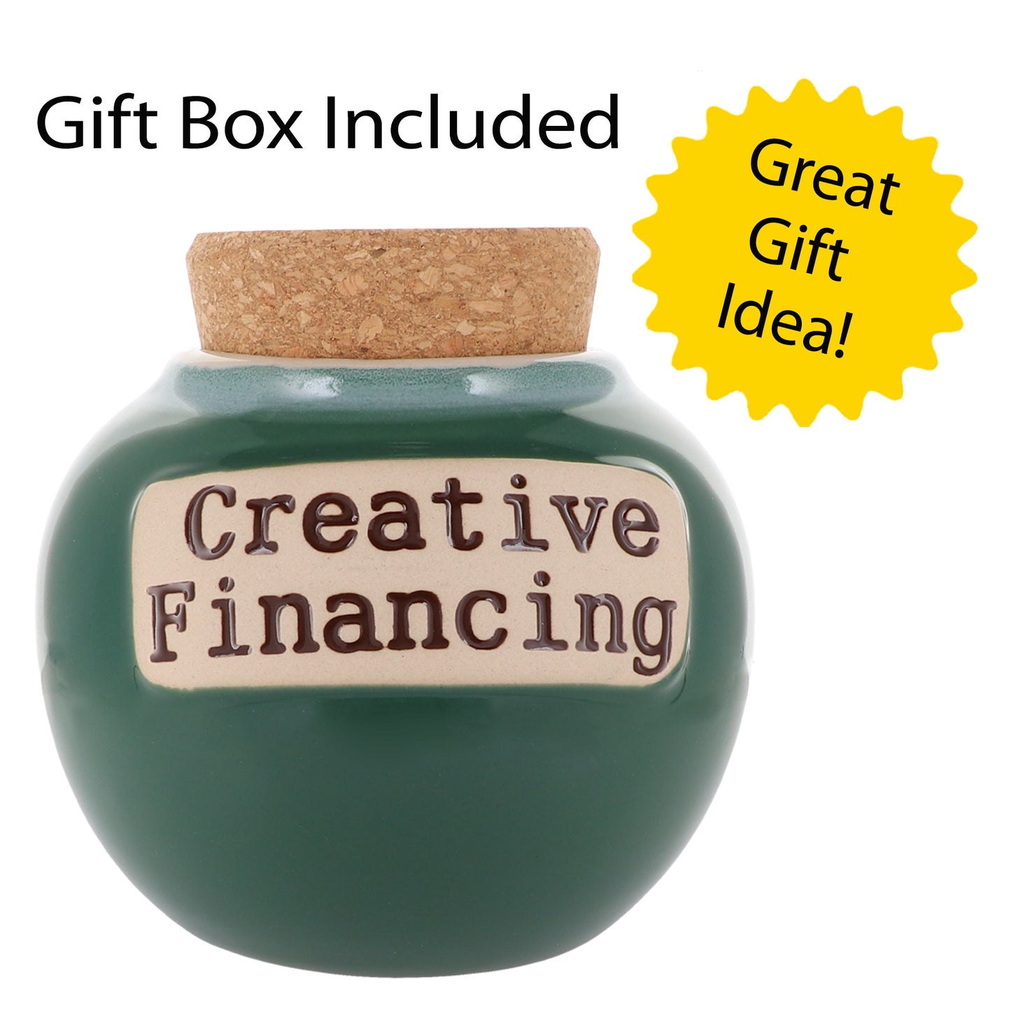 Creative Financing Jar | Candy Jar for Office Desk | Financial Planners Coin Bank