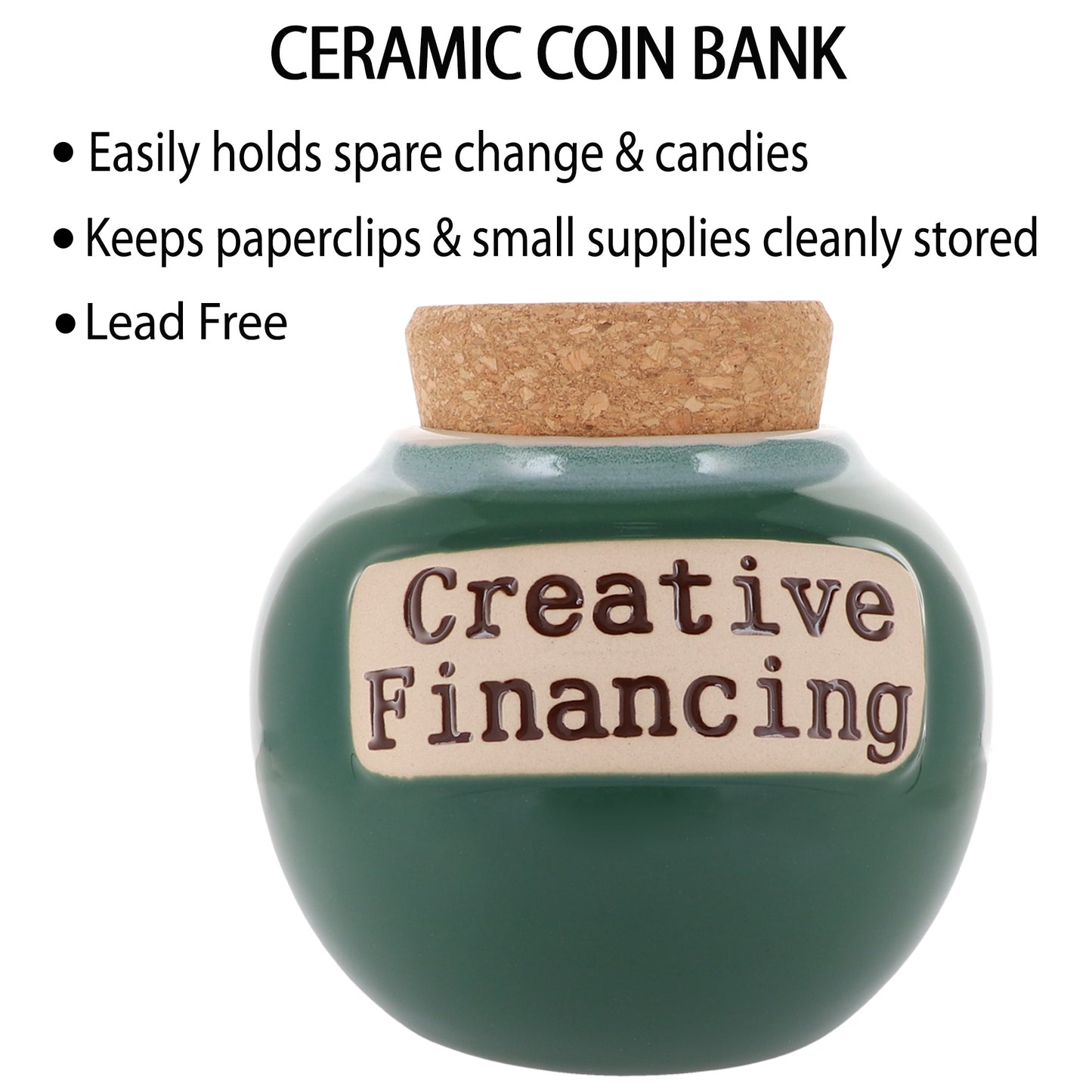 Creative Financing Jar | Candy Jar for Office Desk | Financial Planners Coin Bank