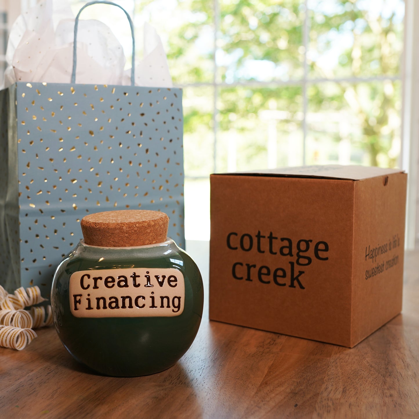 Creative Financing Jar | Candy Jar for Office Desk | Financial Planners Coin Bank