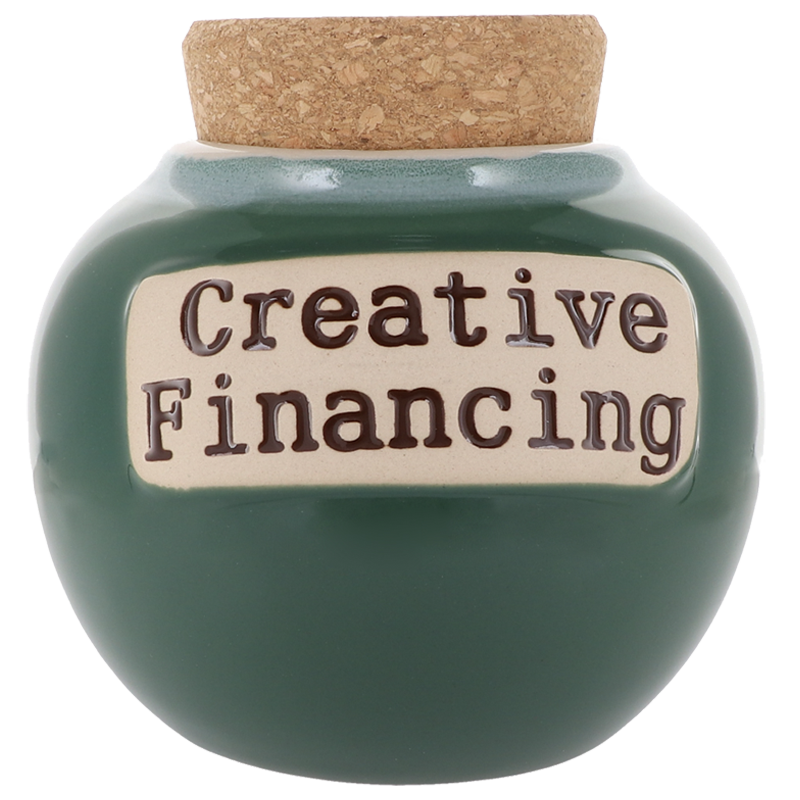 Creative Financing Jar | Candy Jar for Office Desk | Financial Planners Coin Bank