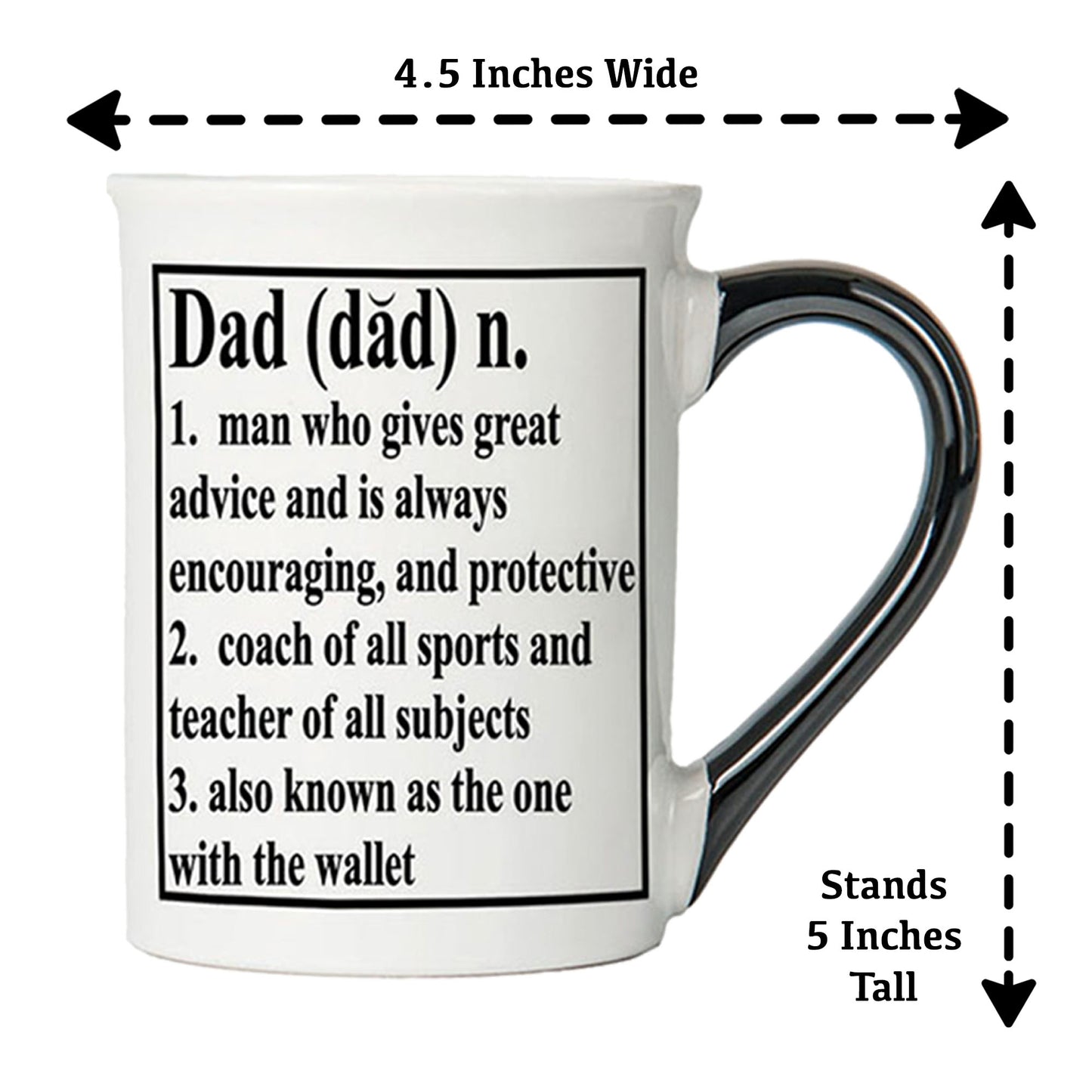 Cottage Creek Dad Mug, 16oz. Ceramic, 6" Multicolored Dad Coffee Mug