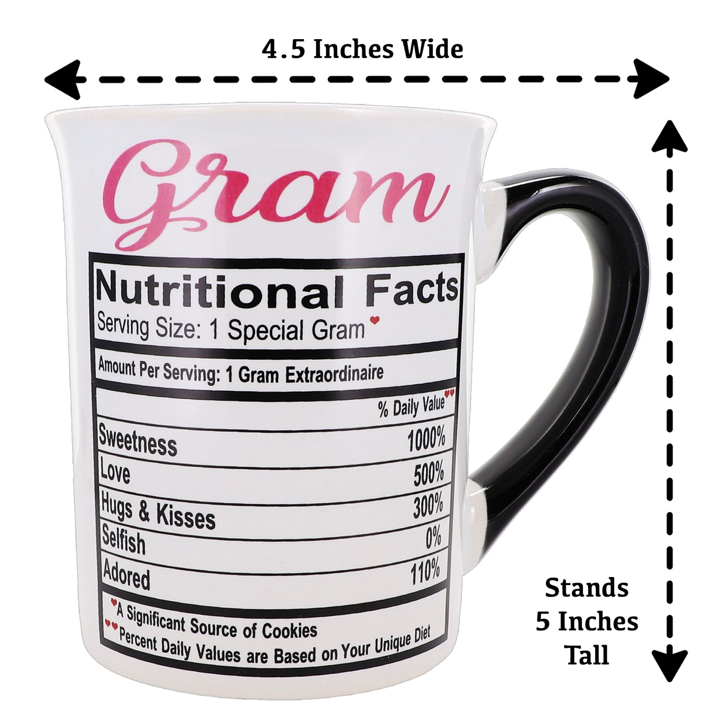 Cottage Creek Gram Mug, Gram Coffee Mug for Gram, 16oz., 6" Multicolored